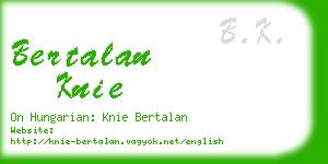 bertalan knie business card